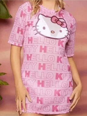 SHEIN x hello kitty mesh tee coverup